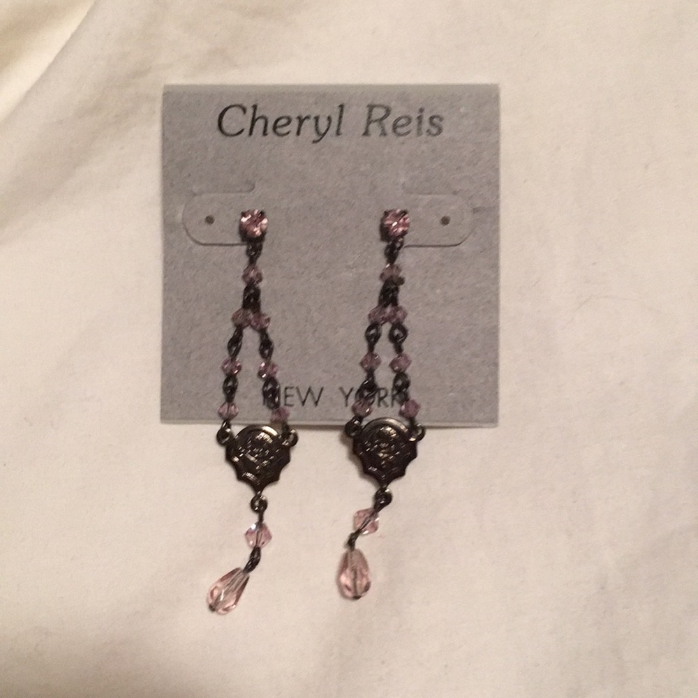 Purple Crystal Earrings
